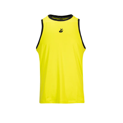 Polera Tilki Tank Mesh Lehinde Amarillo Fluor/Negro