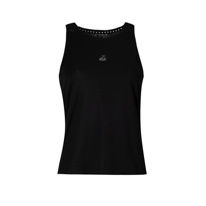 Polera Tilki Tank Mesh Mujer Negro/Gris